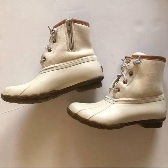 NEW Sperry Saltwater Duckboot Wool Ivory 7 - Picture 3 of 6